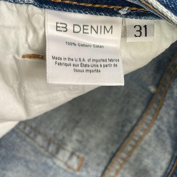 EB Denim Cross Over Jean Shorts Size 31 New Retails $195 - Picture 9 of 10